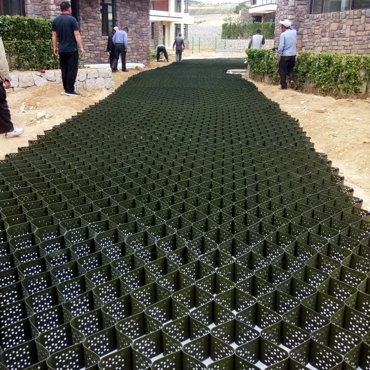 Driveway gravel grid