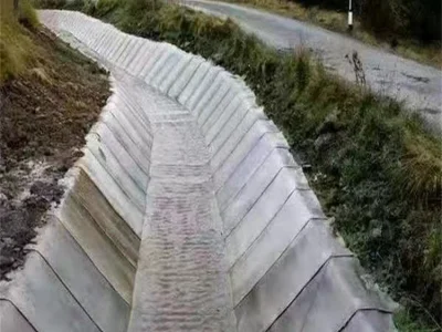 Cement Blanket Used In Ditch